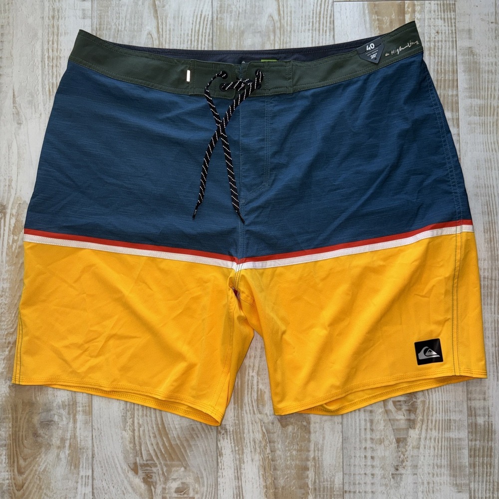 QUIKSILVER High Line Board‎ Shorts 4 Way Stretch Size 40 Mid Length 20 Inseam 8